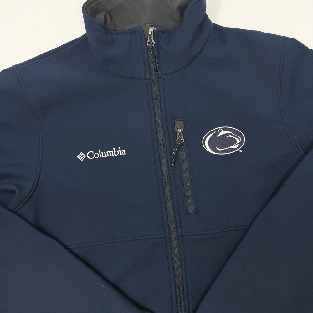 Columbia Penn State Nittany Lions Softshell Jacket Mens Small Navy Blue XM3169